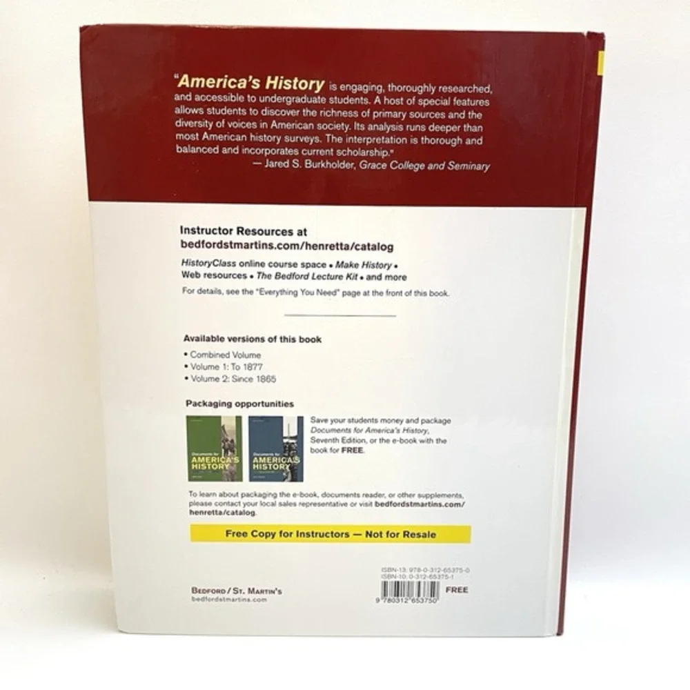 America's History by Rebecca Edwards, James A. Henretta & Robert O.‎ Self